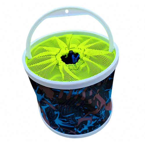 Collapsible Fishing Bucket with Rope, Oxford Cloth