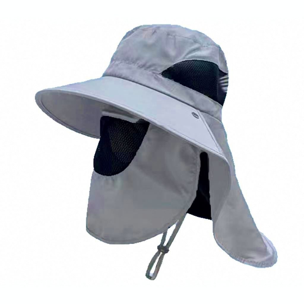 Sun Protection Fishing Bucket Hat with Neck Flap, Wide Brim