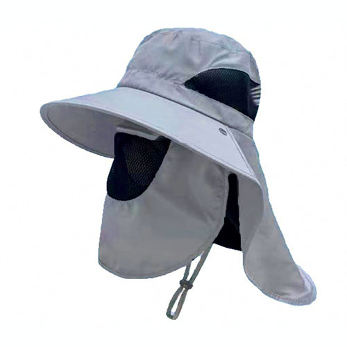 Sun Protection Fishing Bucket Hat with Neck Flap, Wide Brim