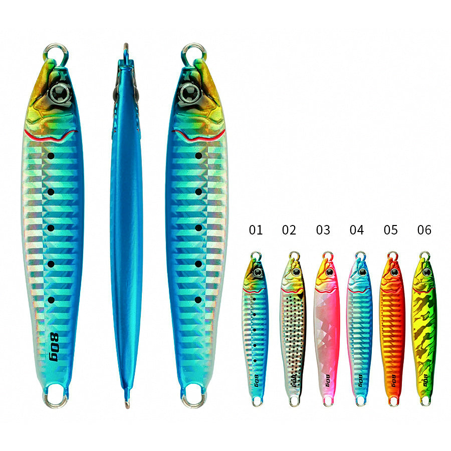 Slow-Sinking Glow Metal Jig, 60–150 g (2.1–5.3 oz)