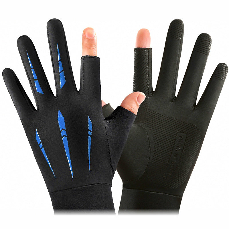 Men's Ice Silk Breathable Fishing & Cycling Gloves