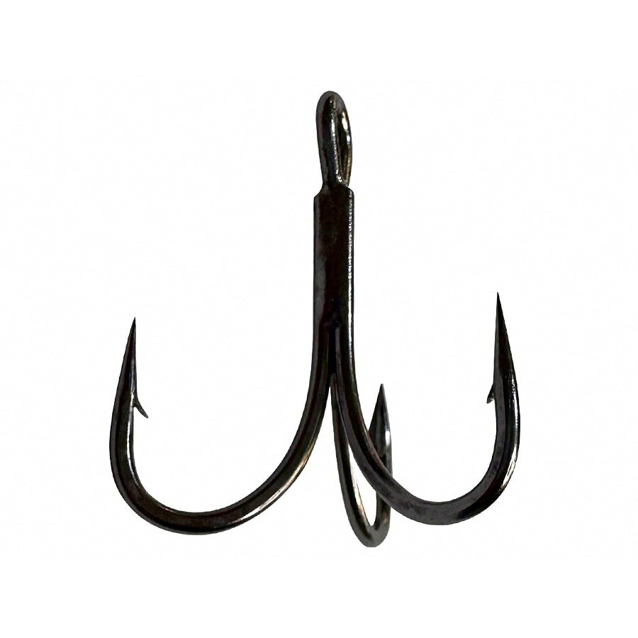 Reinforced Treble Hooks, Barbed, Sizes 12 to 3/0