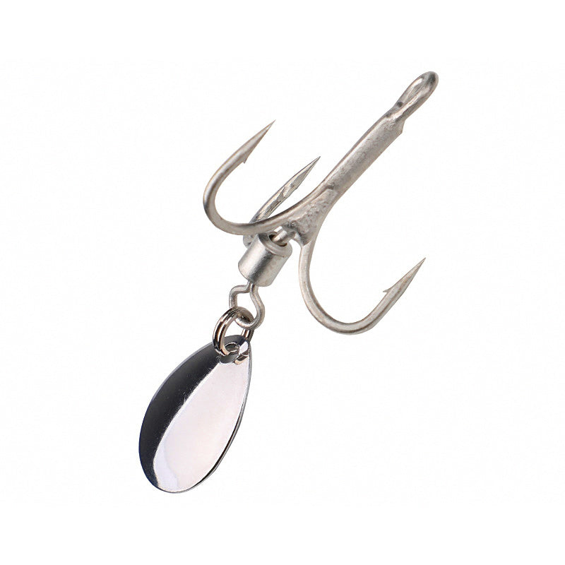 Spinner Blade Treble Hook, Barbed, Sizes 8–2