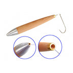 Cedar Wood Trolling Lure with Lead Head, 6 in (15 cm)