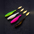 T-Tail Soft Swimbait with Lead Head Hook, 9 cm (3.5 in), 2 Pack