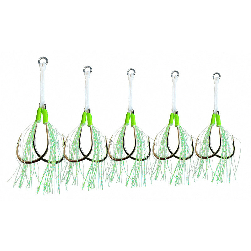 Glow Jig Assist Hooks, Single or Double, Size 14-22