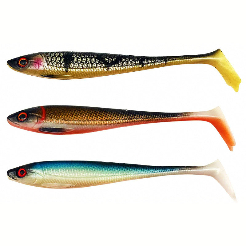 Paddle Tail Swimbait Soft Lure, 7 cm or 10 cm, 7-Pack