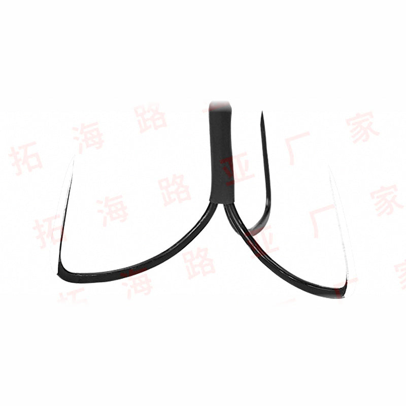 Barbless Treble Anchor Hook, High-Carbon Steel, 1–16/0