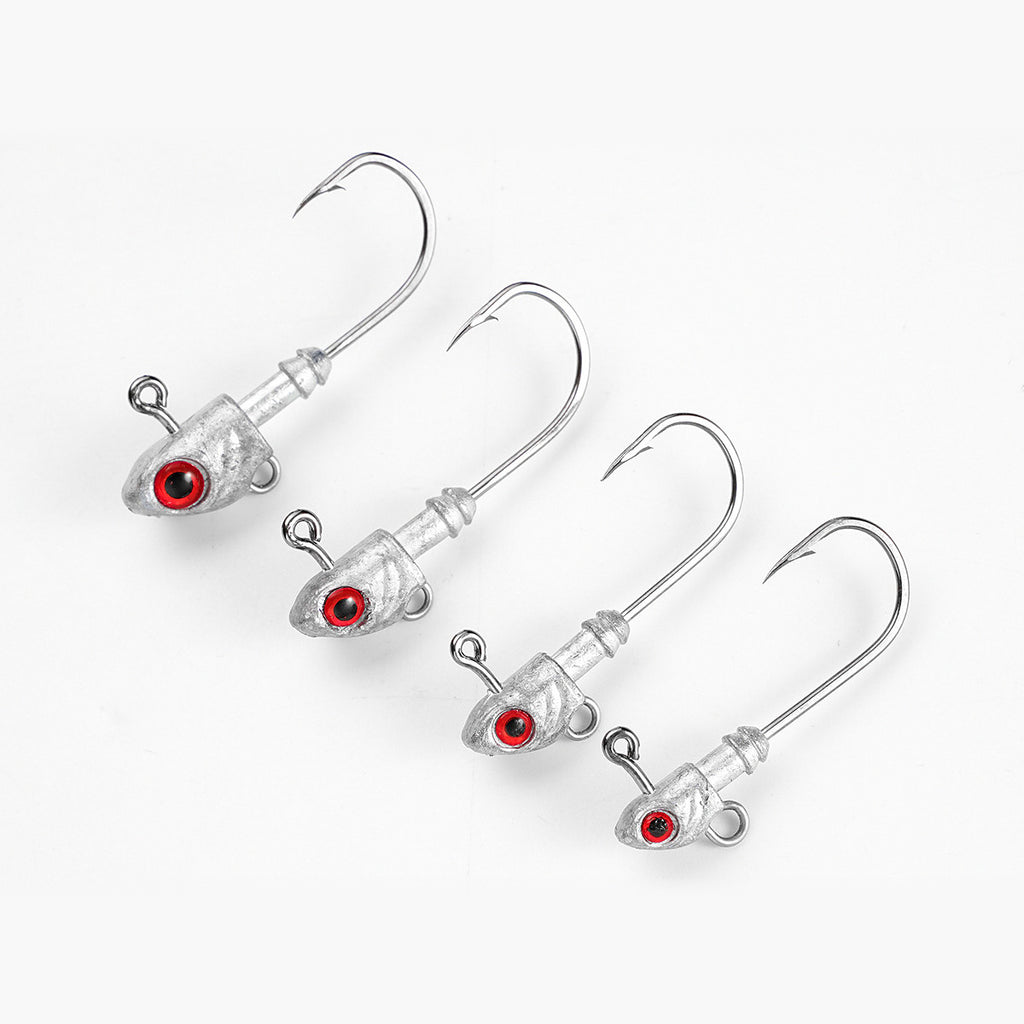 Lead Jig Head Hooks for Soft Baits, 3.5–10 g (0.12–0.35 oz)