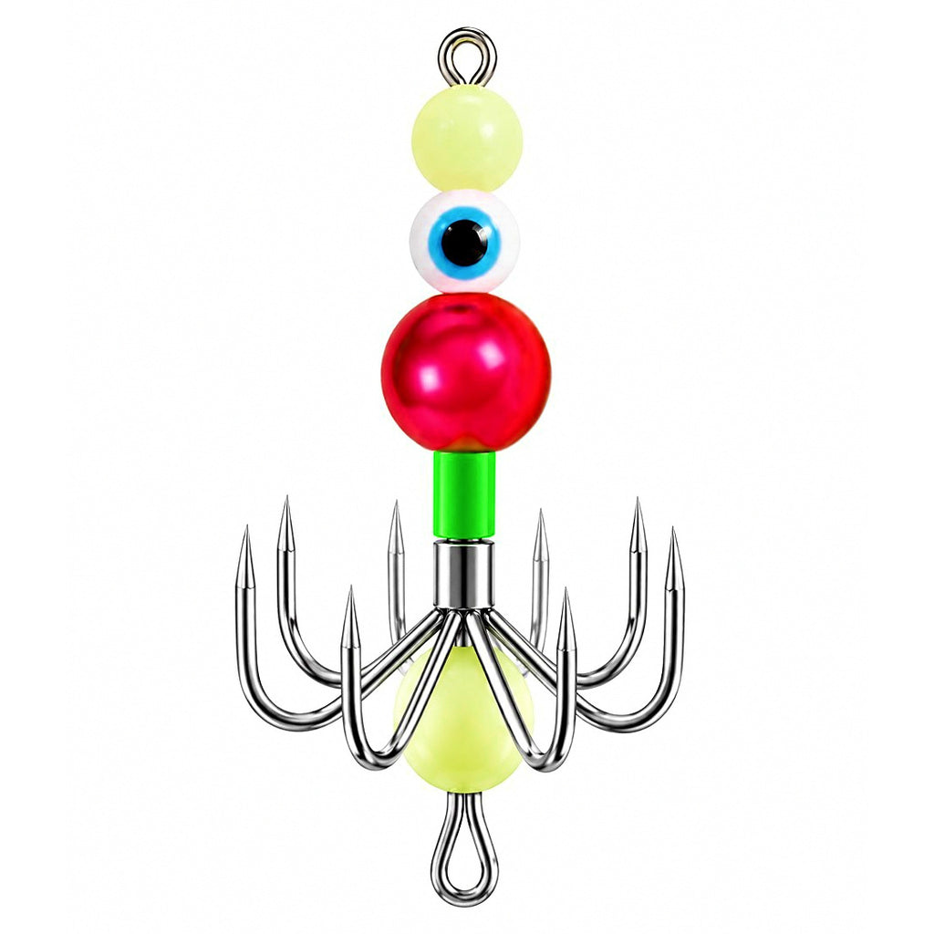 Octopus Squid Hook Size 19, Barbed, Assorted Styles