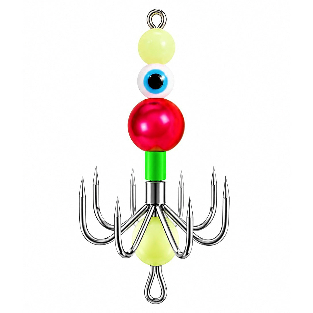 Octopus Squid Hook Size 19, Barbed, Assorted Styles