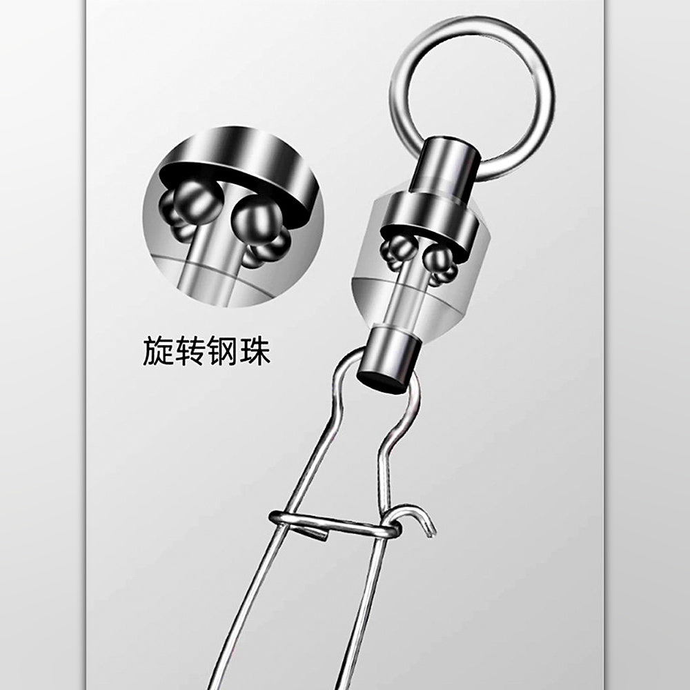 304 Stainless Ball Bearing Swivel, Snap or Figure-8 Ring