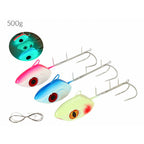 Glow Tenya Jig with Double Hooks, 500 g (17.6 oz)