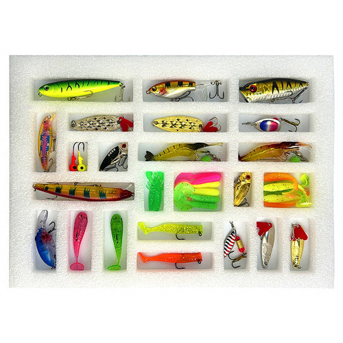 24-Piece Fishing Lure Assortment Gift Set, Christmas Box