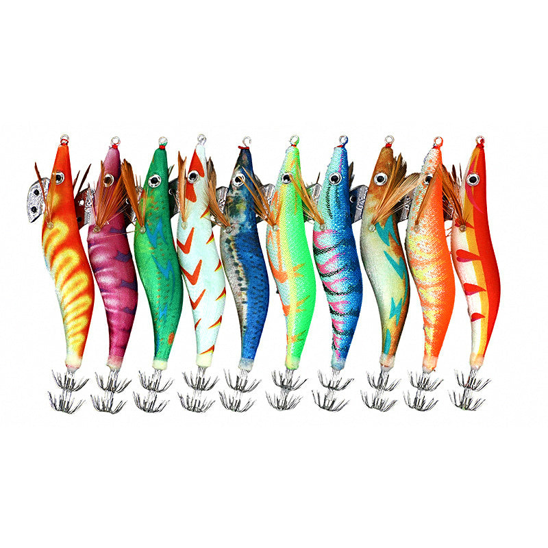 Glow Laser Squid Jig, Shrimp Egi, Size 2.5–3.5