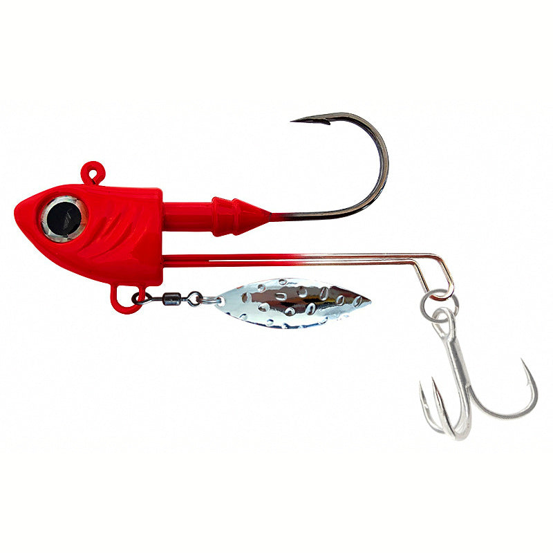Lead Head Jig with Spinner Blade & Treble Hook, 10–40 g