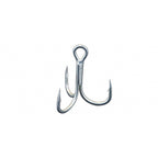 Barbed Treble Hooks, Tin-Plated High-Carbon Steel, 12–3/0