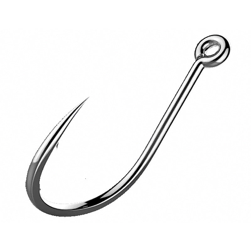 Iseni Barbed Eyed Fishing Hooks with Tube, 100-Pack