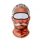 Ice Silk Sun Face Mask, Novelty Print, One Size