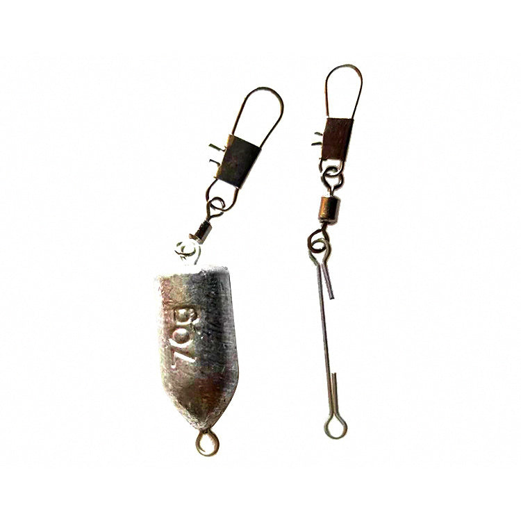Lead Bullet Sinker with Double Rings, 5–3000 g (0.18–106 oz)