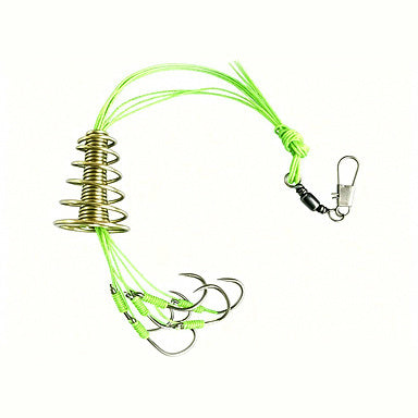 Snag-Resistant Spring Hook Rig, Barbed, Sizes 7–13