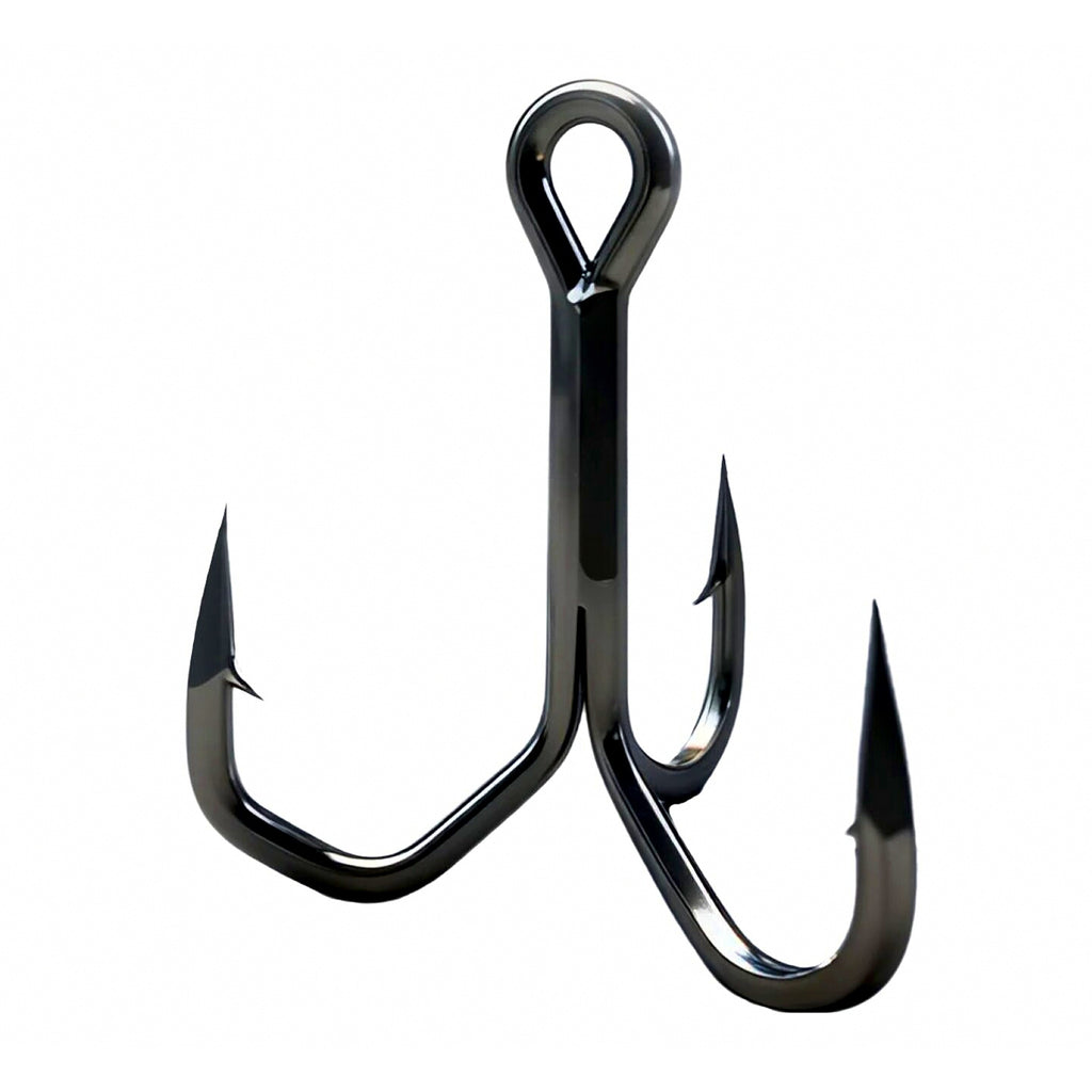 Black Nickel Treble Hooks for Saltwater, Sizes #12 to 5/0
