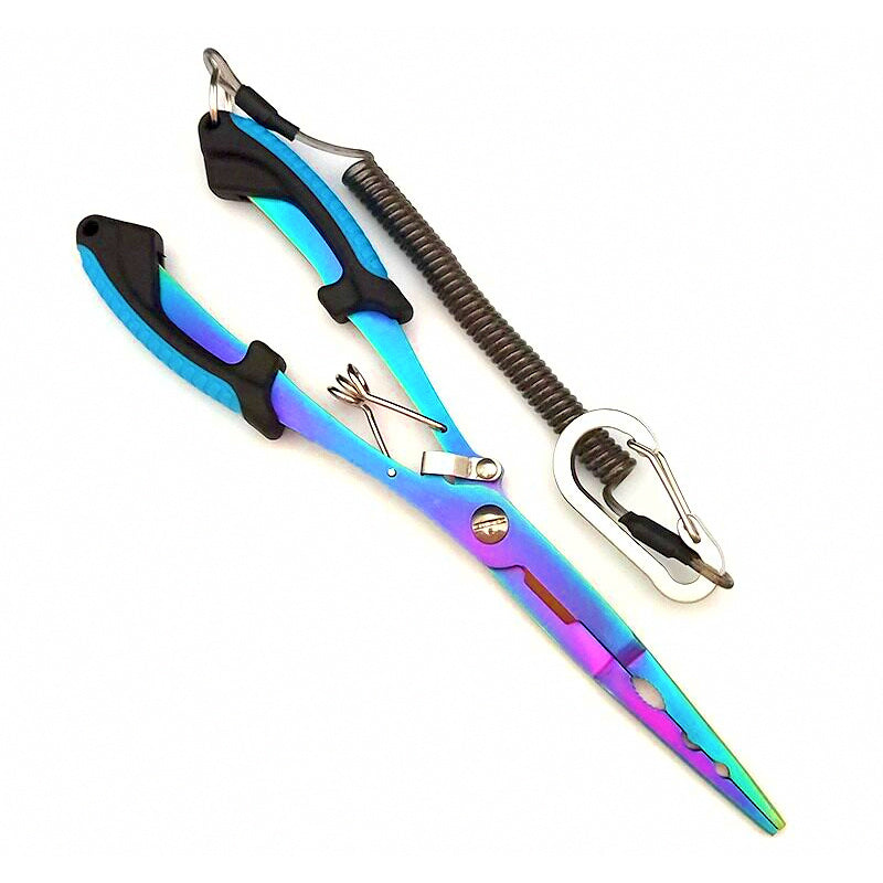 Long Fishing Pliers, Hook Remover & Split Shot Crimper