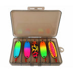 Metal Spoon Lure Set with Treble Hooks, 4-7 g (0.14-0.25 oz)