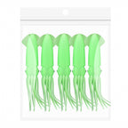 Glow Octopus Squid Soft Lure, 5-Pack, 12 cm & 15 cm
