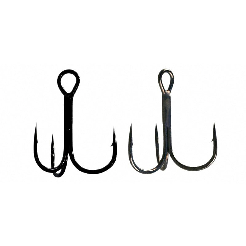 Barbed Treble Hooks, High Carbon Steel, Size 18 to 3/0