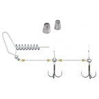 Wire Leader Treble Hook Stinger Rig with Weights, Size 1