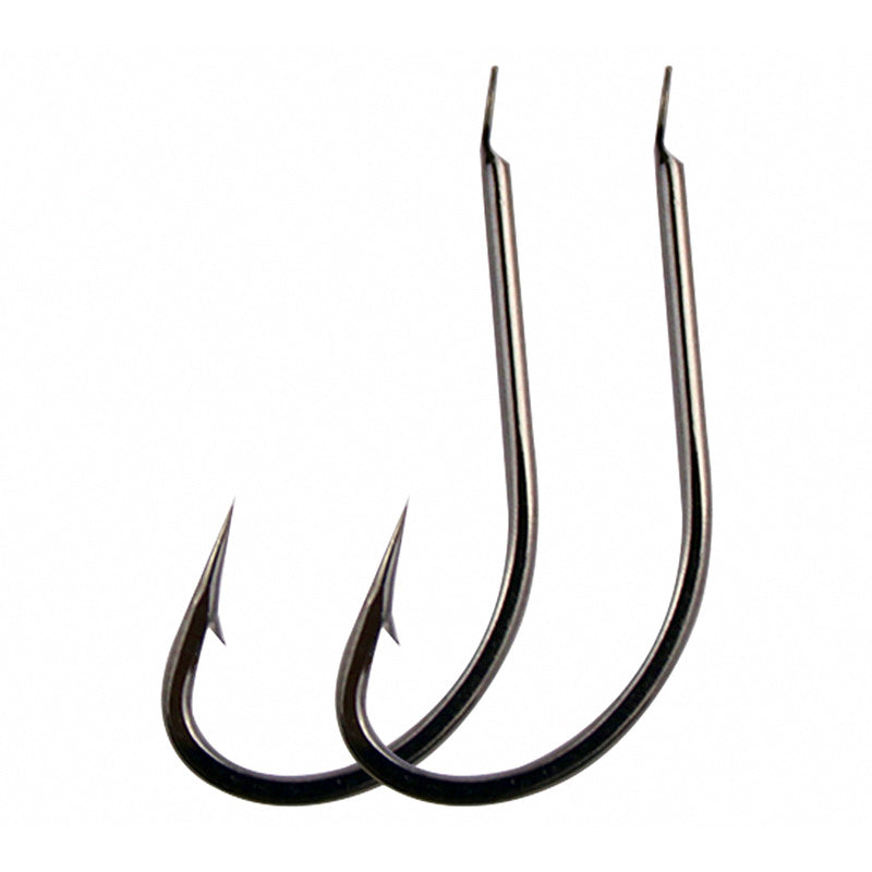 Maruseigo Style Long Shank Barbed Hooks, Black, Bulk