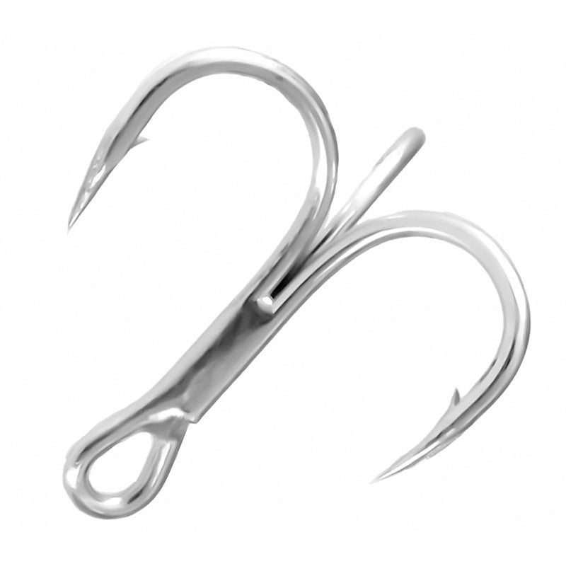 Saltwater Treble Hooks, Barbed, Sizes 10 to 3/0