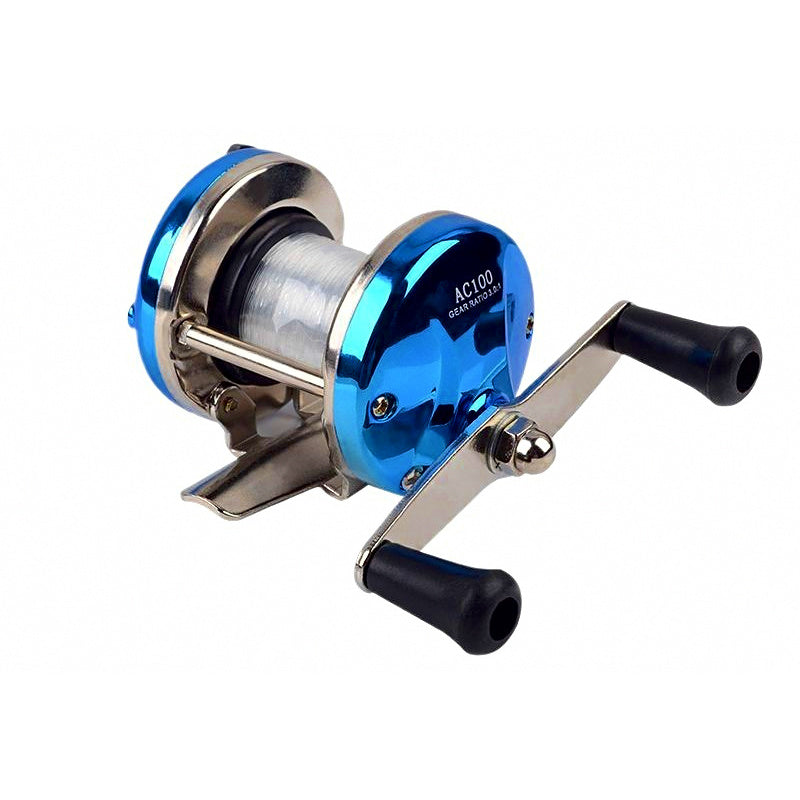 Metal Mini Drum Reel for Boat Fishing, Multiple Colors
