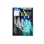 Wire Double Assist Hooks for Jigs, Sizes 1/0–8/0
