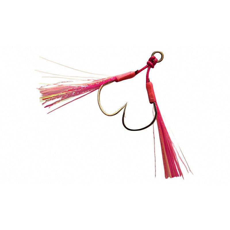 Glow Wire Double Assist Hooks for Metal Jigs, 1/0–3/0
