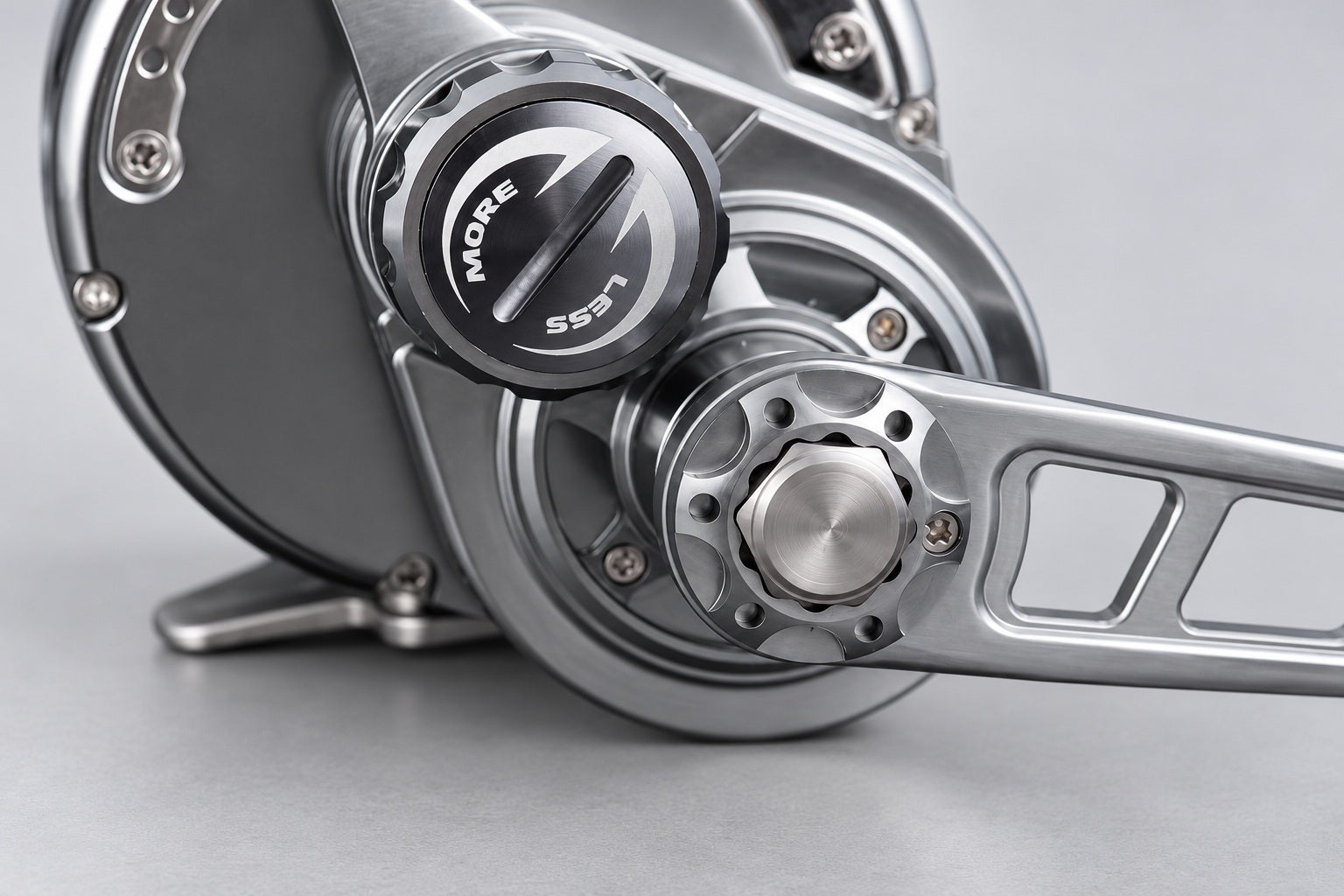 Silver reel drag adjustment and handle assembly