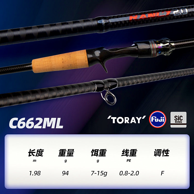 Micro Lure Fishing Rod, ML Power, SiC Guides, 6.5–7.5 ft – option photo