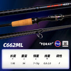 Micro Lure Fishing Rod, ML Power, SiC Guides, 6.5–7.5 ft – option photo