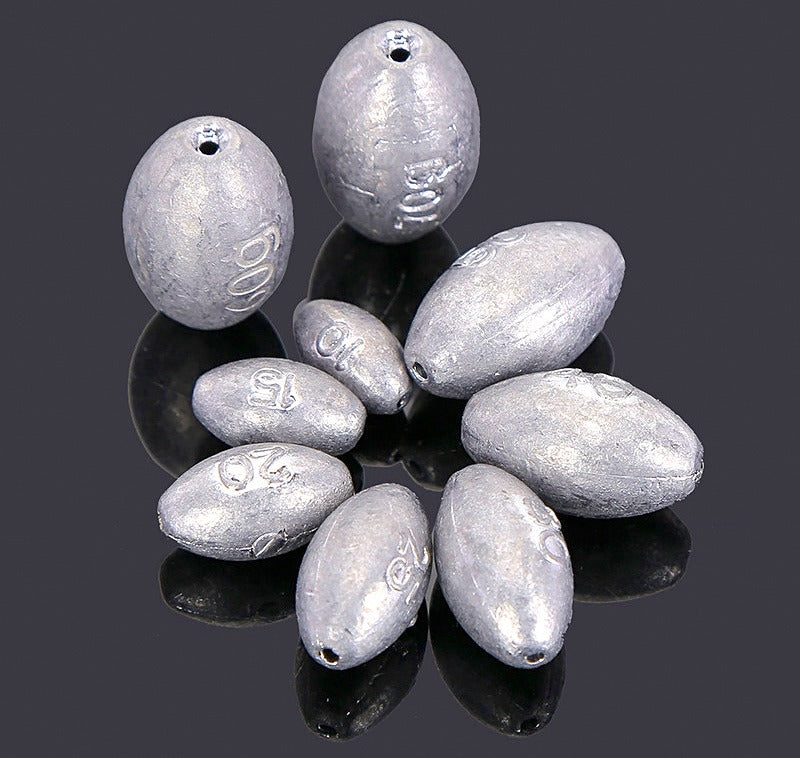 Lead Olive Sinkers, Center-Hole, 0.04–5.3 oz (1–150 g) – option photo