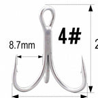 Barbed Anti-Rust Treble Hooks, Sizes #4–#18 – option photo