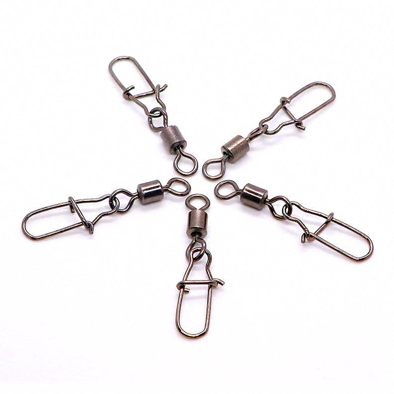 Black Snap Swivel with Figure-8 Ring, Nickel-Plated – option photo