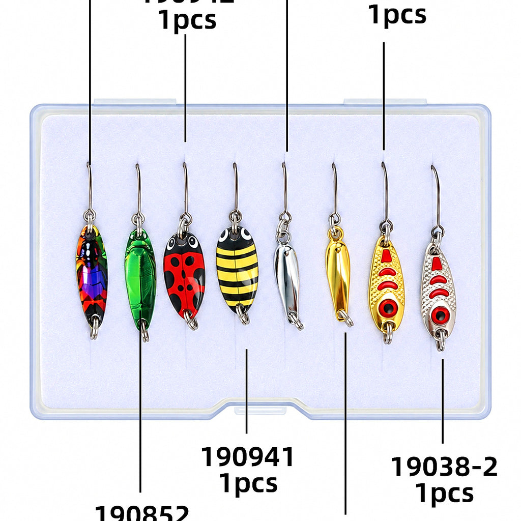 Micro Spoon Lure Set, Ladybug Beetle Style, 8 pcs – option photo