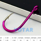 Eyed Barbed Saltwater Hooks, Sizes 0.8–14, Bulk Packs – option photo