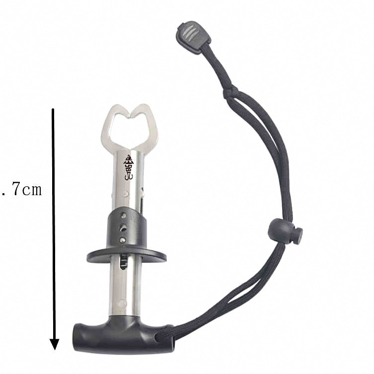 Stainless Steel Fish Gripper with Lanyard, Mini Pistol Grip – option photo