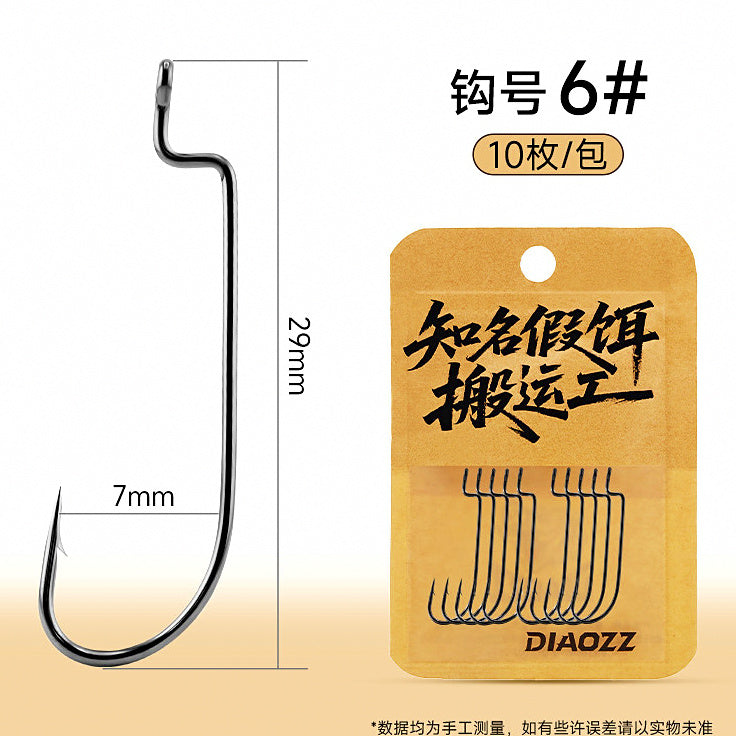 Offset Worm Hooks for Texas Rig, Narrow & Wide Gap, 10-Pack – option photo