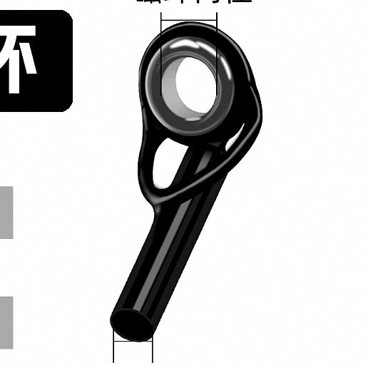 Black Ceramic Ring Tip Top Guide for Rod Building & Repair – option photo