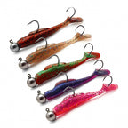 T-Tail Soft Swimbait Set with Jig Heads, 3.5–10 g (0.12–0.35 oz) – option photo