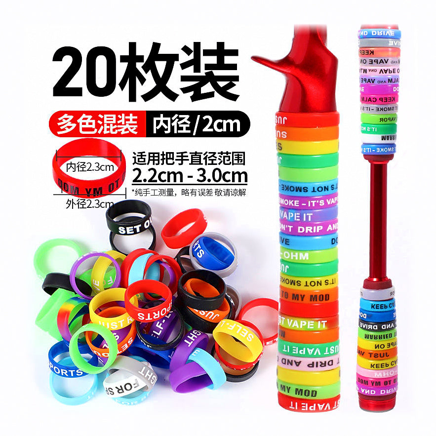 Silicone Rod Anti-Slip Rings & Butt Caps, Matte – option photo