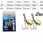 Sequin Chicken Claw Hook, Size 1–2/0, Gold or Silver – option photo
